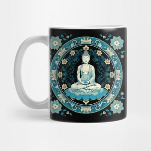 Mystic Mandala: Buddha's Serene Meditation Mug